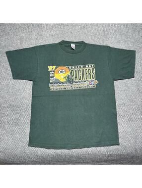 Vintage 1997 Green Bay Packers Super Bowl Champions T-Shirt XL Logo 7 RARE MENS